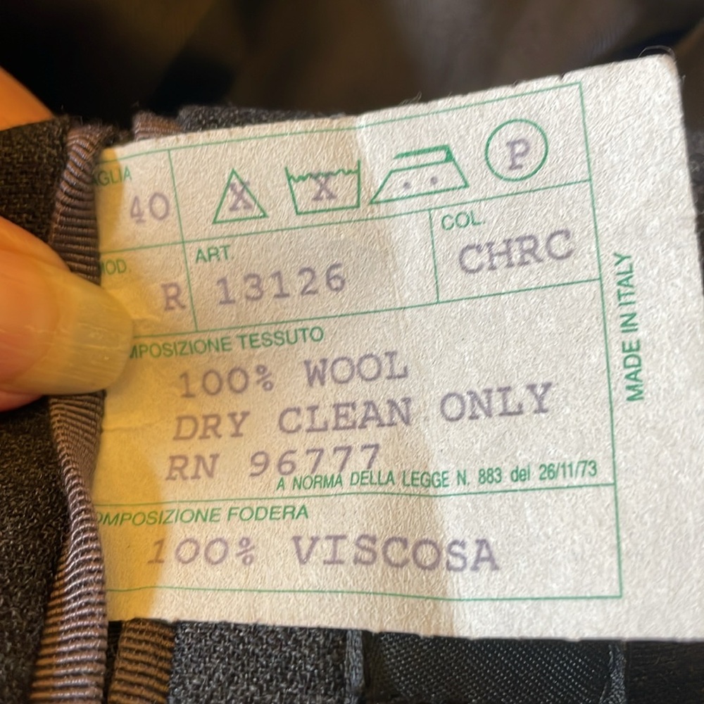 Bachrach Three Button Wool 40r Charcoal Gray Suit… - image 7